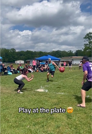 Incredible Kickball Play at the Plate! 🏅