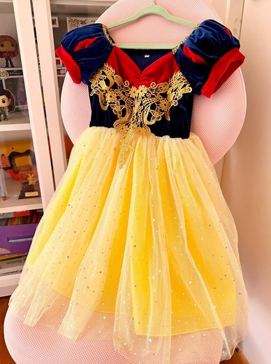 Toddler Girl Snow White Dress With Hairpiece, Child Snow White Costume, Baby Birthday Dress Gift, Kids Princess Party Dress, Customized Gift - Etsy