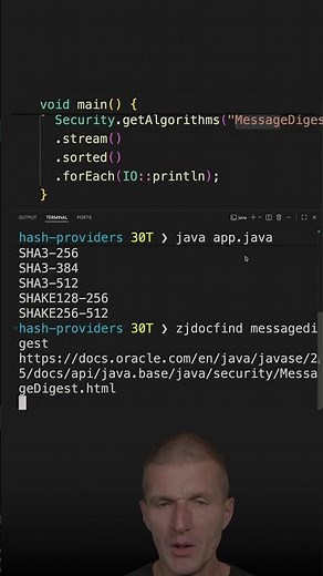 The Standard MessageDigest Algorithms #java #shorts #coding #airhacks