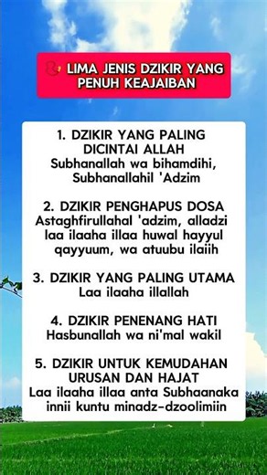 5 jenis dzikir penuh keajaiban