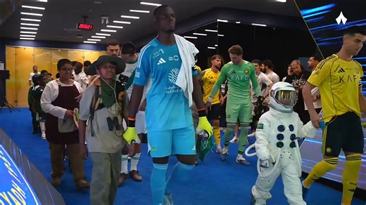 🇸🇦 Before Al-Nassr's Saudi Pro League fixture against Al-Ahli yesterday, the mascots walked out with the players dressed as what they want to be when they grow up.Only one kid wants to be a footballer.