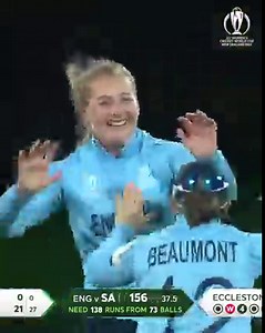 Happy birthday to England spinner Sophie Ecclestone, who was the highest wicket-taker in the #CWC22 🔥 Watch her brilliant spell of 6/36 against South Africa in the semi-final of the tournament 📽️ | ICC - International Cricket Council