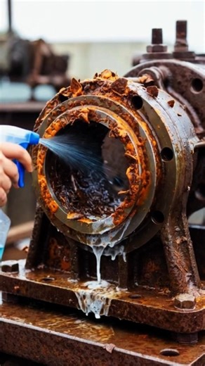 Insane Rust Removal on Industrial Metal –Before & After Transformation!#rustremoval #beforeandafter