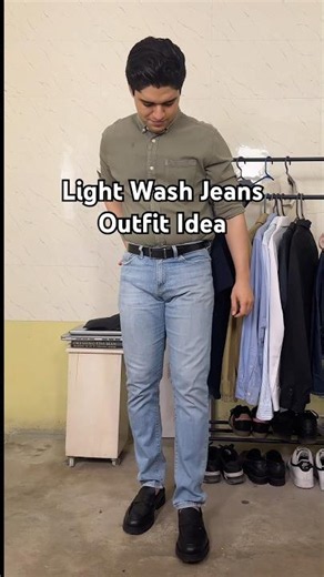 How to wear light wash jeans for men