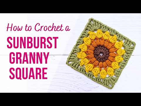 How to Crochet a Sunburst Granny Square | FOR ABSOLUTE BEGINNERS