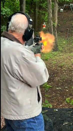 81 yr old AR virgin pops 🍒 the right way #viral #silentgeneration #supersafety #airsoft