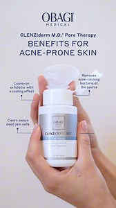 233K views | Treat acne at the source! Obagi’s CLENZIderm M.D.® Pore Therapy liquid exfoliant is formulated with 2% Salicylic Acid for clearer, healthier-looking skin. Shop now at OBAGI.COM or ask your local physician. | Obagi Medical | Facebook