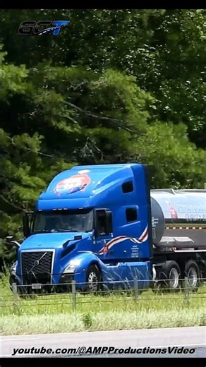 Blue Volvo Sherwin-Williams Chrome tanker