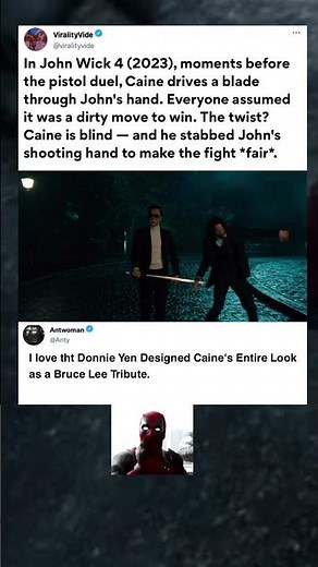 CAINE Caught John OFF GUARD before the Pistol Duel #johnwick #shorts