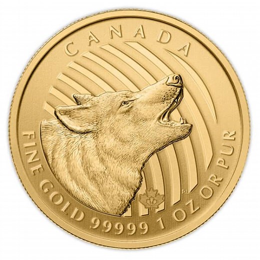 Gold Canadian Howling Wolf Coins for Sale | "Call of the Wild"