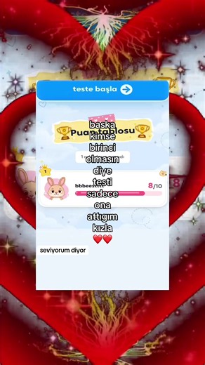testi nasıl atılır: seviyorum diyor testi ve ilişki mesajı