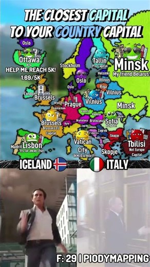 The Closest Capital To Your Country Capital 🗽 #mapping #map #shorts #popular #fyp