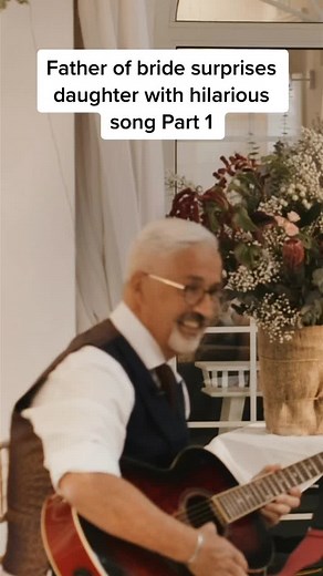 The BEST father of the bride supprise song EVER. Follow for part 2, you won’t be disappointed! #fyp #comedy #funnyweddingmoments #fatherofthebride #trending