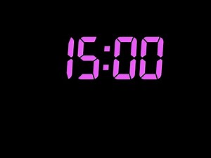 15 Minutes Purple Digital Countdown Timer — Clean & Minimal LED Focus Timer in HD (No Ads)