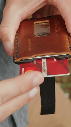 Durability redefined 💪 The Ascent Wallet is hand-stitched, riveted, and reinforced with a stainless steel frame for unmatched longevity. Built with American materials, designed to last a lifetime, and backed by our 65-year warranty. - - #Trayvax #AscentWallet #madeinUSA #leathergoods | Trayvax