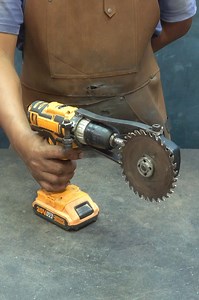 2M views · 20K reactions | Metalworking tooltips and tricks turning cordless driller to hand saw jig #hacks #crafty #homemade #tools #craft #homeprojects #jigs #tooltips #tips #handmade #grinder #angle #crafts | Metalworking TV | Facebook
