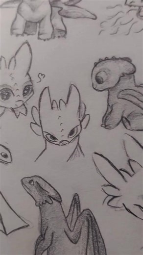 Sketsa Toothless yang Imut dan Kreatif