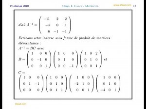 les matrices mathématiques.