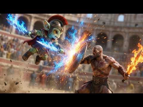 DEADLY CLASH! Alien Jax vs Giant Gladiator Epic Battle