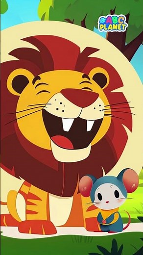 The Lion and the Mouse 🦁🐭 English Fable Animated Read Aloud Story | ABC Planet Kids