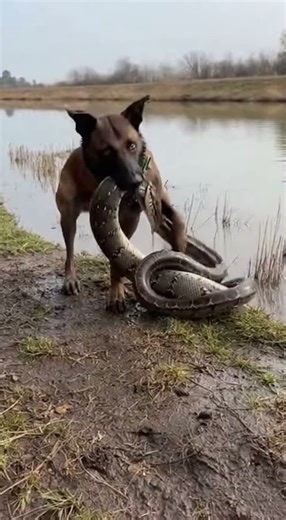 Unexpected Python Strike!🐶⚠️🐍