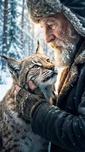 Eurasian Lynx Begs Man to Save Her Cub From Trap 😭