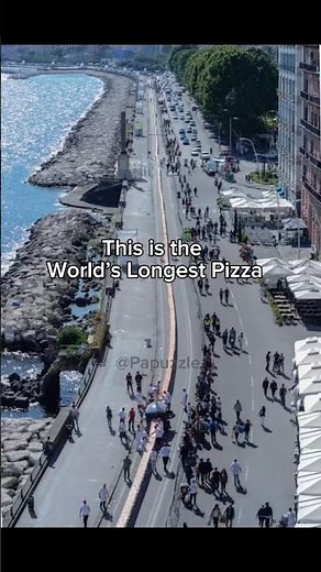 This Is The World's Longest Pizza #pizza #worldrecord #california