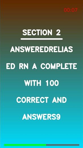 Relias ED RN A 2026 🚑🔥 Complete Review with 100% Correct Answers | Quiz 9 Latest
