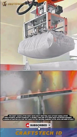 Smart Vacuum Bag Lifting Robot for Heavy Material Handling and Automated Packaging in Industrial