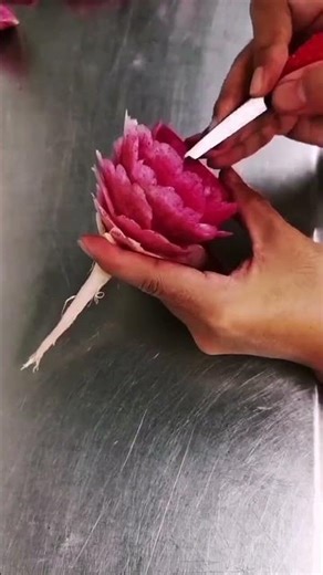 Petals on a Plate Creative Food Flower Carving#Food Cutting design Skills#Knife Skills#