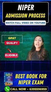 NIPER ADMISSION PROCESS | FEES STRUCTURE | SEATS #niper #niperjee #niperexam #niperexampreparation