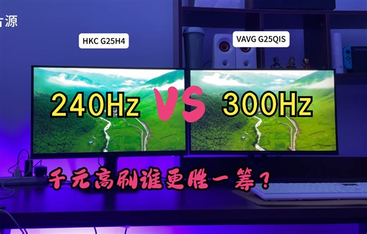FPS专属热门高刷电竞显示器HKC G25H4和VAVG G25QIS对比