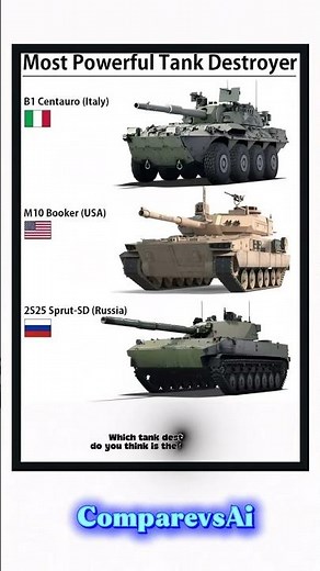 Most Powerful Tank Destroyer | B1 Centauro vs M10 Booker vs 2S25 Sprut-SD