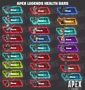 Custom Apex Legends Health Bar Overlays for Streaming, Youtube Twitch, OBS & Streamlabsobs - Etsy