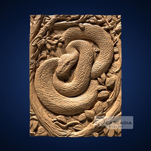 Serpent Python dans un arbre - Modèle STL pour routeur CNC et impression 3D - Etsy Canada