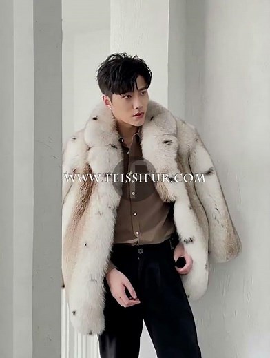 Men's Fox Fur Coat 0241