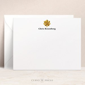 Personalized Military Officer Stationery Set With Rank, Personalized Flat Card Stationary, Professional Ranking Gift, Military Ranks Flat - Etsy