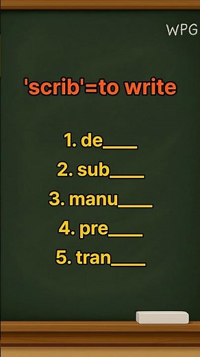5 English Words from the Root 'scrib/script' | Learn Word Families!