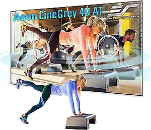 Elite Screens Aeon CineGrey 4D Acoustically Transparent, 135'' Diag. 16:9, 4K/8K Ceiling Ambient Light Rejecting (CLR/ALR) Fixed Frame Edge Free Sound Projector Screen, AR135H-ATD4