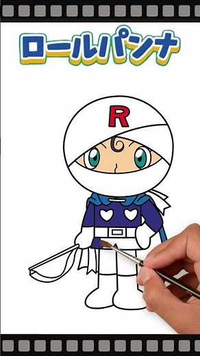 Drawing ロールパンナ（アンパンマン） [Coloring book] #drawing