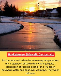 501K views · 786 reactions | STOP the Slip! This DIY Sidewalk De-Icer Won’t Refreeze ❄️流 #WinterHack #LifeHacks #DIYtips | Old Tasty Recipes | Facebook