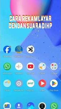 tutorial rekam layar hp Vivo y12s dengan suara