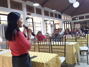 HAPPENING NOW: PPDC Maria Odesa Z. Perez discussing the Rationalized Local Planning System and the Updated Guidelines on Utilization of the 20% Development Fund during the ELA Formulation of the LGU of Alabat, Quezon. | Quezon Provincial Planning and Development Office