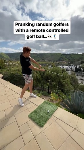 Kaz | Pranking random golfers with a remote controlled golf ball…👀🏌🏼‍♂️#viral #prank | Instagram