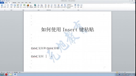 【大丰Word】如何使用Insert键粘贴