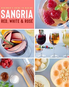 The weekend calls for a refreshing beverage to relax. These sangria recipes will definitely do the trick. Get all the ingredient amounts below: RED WINE SANGRIA -1 bottle of red wine -½ cup spiced simple syrup -½ cup orange juice -¼ cup brandy (goes best with those spicy flavors) -1 chopped apple -1 sliced orange -1 cup cranberries -2 12-ounce cans sparkling seltzer water or club soda -Fresh rosemary ROSÉ WINE SANGRIA -1 bottle of rosé wine -Juice of 1 lemon -1/4 cup Brandy -3-4 tbsp Caster Suga