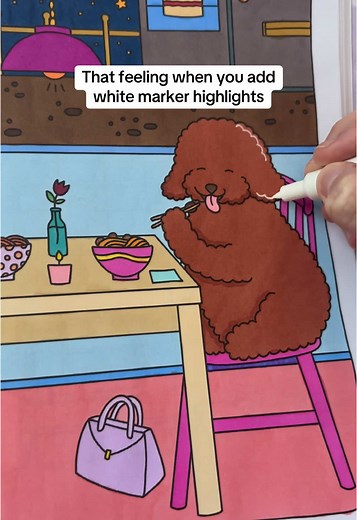Coloring Tips: Adding White Marker Highlights