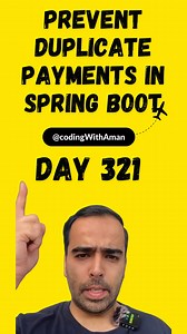 Handle duplicate payments in #springboot #hungrycoders #softwaredeveloper #backenddevelopment #webdev #webdeveloper #webdevelopers #softwareengineers #coderlife #coderworlds #codingskills | Coding With Aman