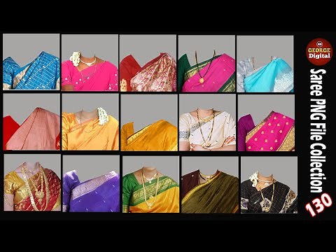 Saree PNG file collection for Photoshop/130 collection (‪@georgedigital6948‬ )