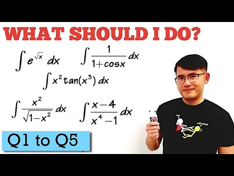 What Integration Technique Do I Use? Q1 to Q5 (trig sub, u sub, DI method, partial fraction) calc 2